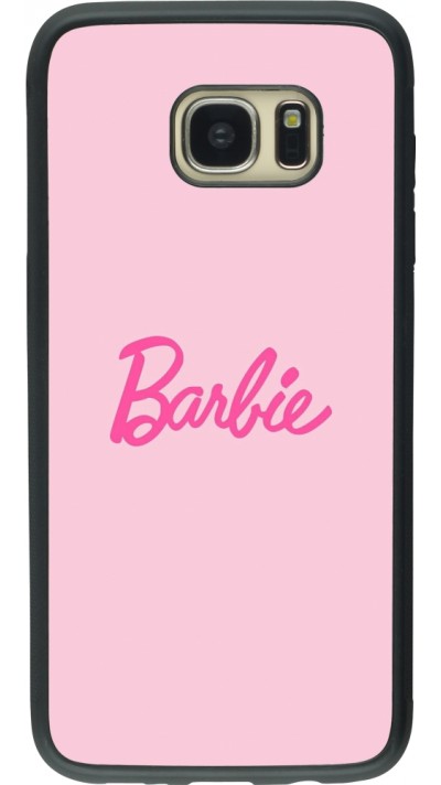 Samsung Galaxy S7 edge Case Hülle - Silikon schwarz Barbie Text
