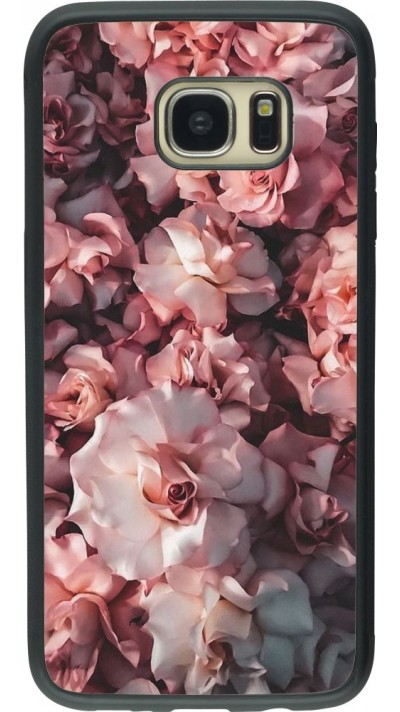 Coque Samsung Galaxy S7 edge - Silicone rigide noir Beautiful Roses