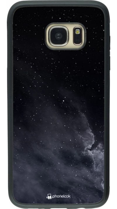 Coque Samsung Galaxy S7 edge - Silicone rigide noir Black Sky Clouds