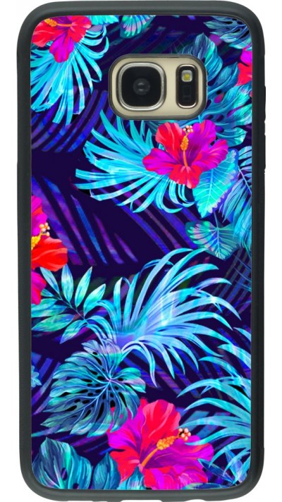 Coque Samsung Galaxy S7 edge - Silicone rigide noir Blue Forest