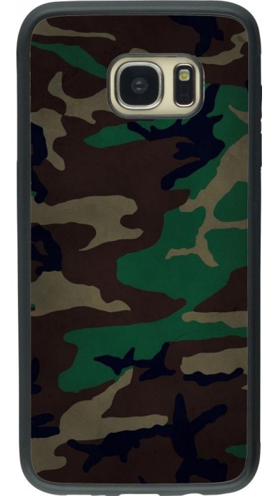 Coque Samsung Galaxy S7 edge - Silicone rigide noir Camouflage 3