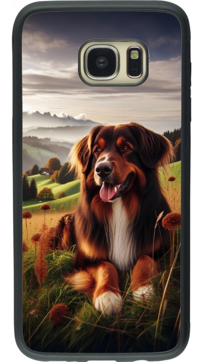 Samsung Galaxy S7 edge Case Hülle - Silikon schwarz Hund Land Schweiz