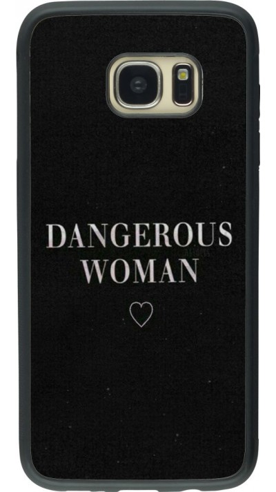 Coque Samsung Galaxy S7 edge - Silicone rigide noir Dangerous woman