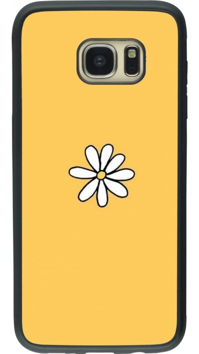 Coque Samsung Galaxy S7 edge - Silicone rigide noir Easter 2023 daisy