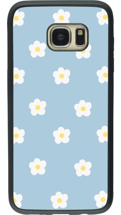Samsung Galaxy S7 edge Case Hülle - Silikon schwarz Easter 2024 daisy flower