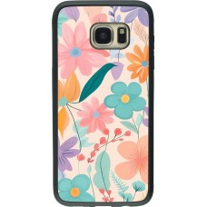 Samsung Galaxy S7 edge Case Hülle - Silikon schwarz Easter 2024 spring flowers