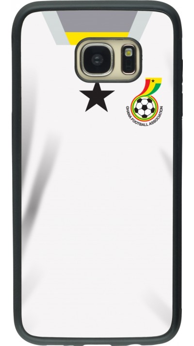 Samsung Galaxy S7 edge Case Hülle - Silikon schwarz Ghana 2022 personalisierbares Fussballtrikot