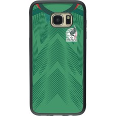 Samsung Galaxy S7 edge Case Hülle - Silikon schwarz Mexiko 2022 personalisierbares Fussballtrikot