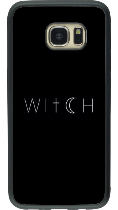 Coque Samsung Galaxy S7 edge - Silicone rigide noir Halloween 22 witch word