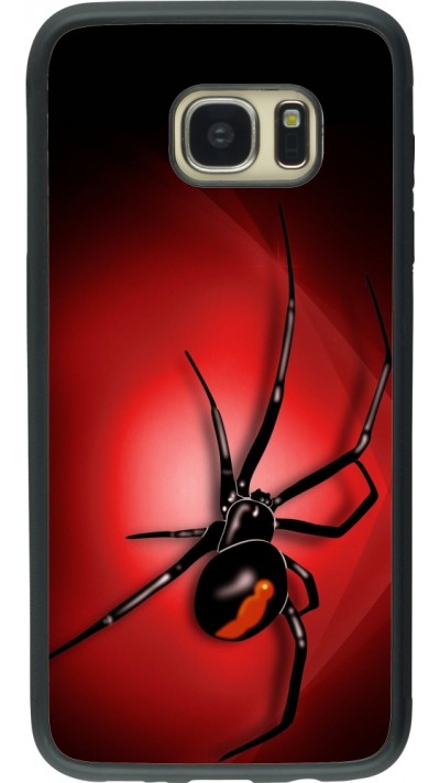 Coque Samsung Galaxy S7 edge - Silicone rigide noir Halloween 2023 spider black widow