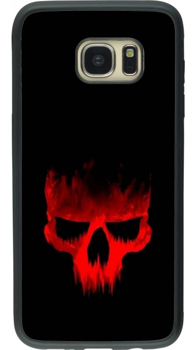 Samsung Galaxy S7 edge Case Hülle - Silikon schwarz Halloween 2023 scary skull