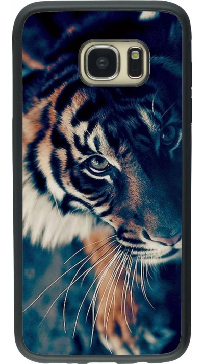 Coque Samsung Galaxy S7 edge - Silicone rigide noir Incredible Lion