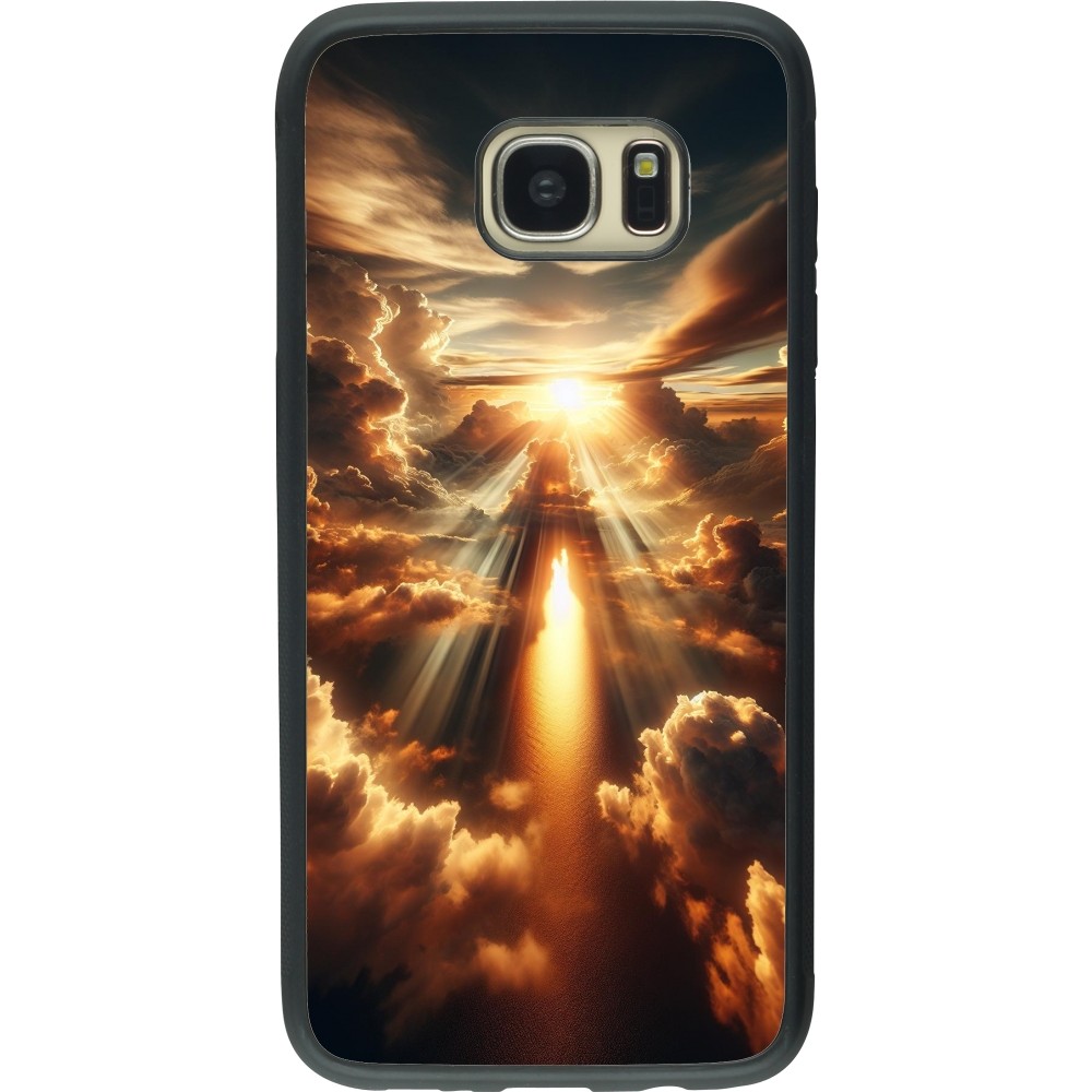 Samsung Galaxy S7 edge Case Hülle - Silikon schwarz Himmelsleuchten Zenit
