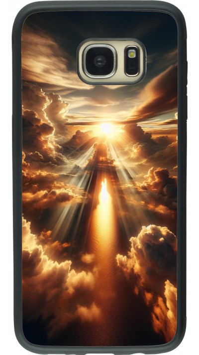 Coque Samsung Galaxy S7 edge - Silicone rigide noir Lueur Céleste Zenith