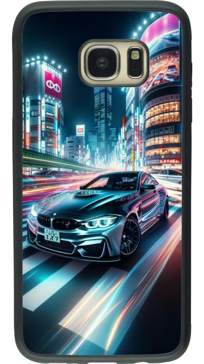 Samsung Galaxy S7 edge Case Hülle - Silikon schwarz BMW M4 Tokio Nacht