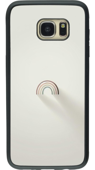Coque Samsung Galaxy S7 edge - Silicone rigide noir Mini Rainbow Minimal