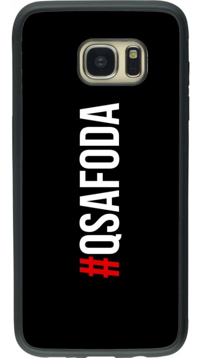 Coque Samsung Galaxy S7 edge - Silicone rigide noir Qsafoda 1