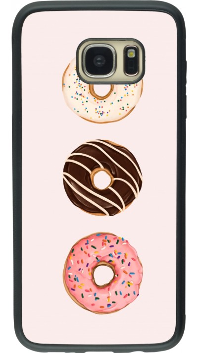 Coque Samsung Galaxy S7 edge - Silicone rigide noir Spring 23 donuts