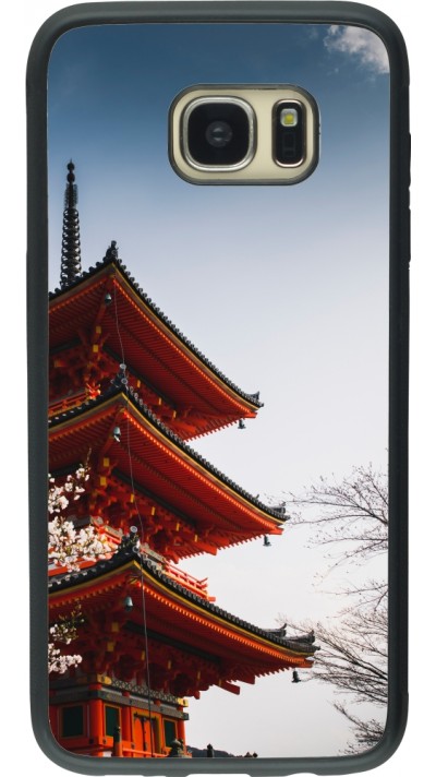 Coque Samsung Galaxy S7 edge - Silicone rigide noir Spring 23 Japan