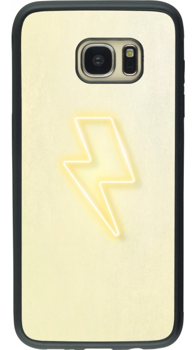 Coque Samsung Galaxy S7 edge - Silicone rigide noir Spring 23 power on