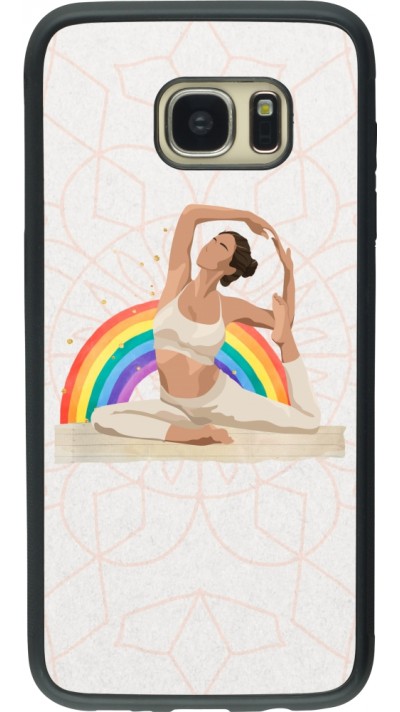 Coque Samsung Galaxy S7 edge - Silicone rigide noir Spring 23 yoga vibe
