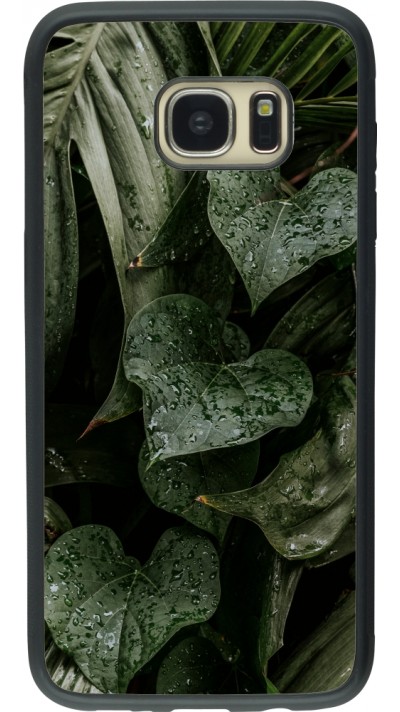 Coque Samsung Galaxy S7 edge - Silicone rigide noir Spring 23 fresh plants