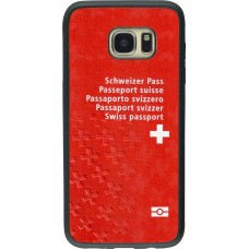 Coque Samsung Galaxy S7 edge - Silicone rigide noir Swiss Passport