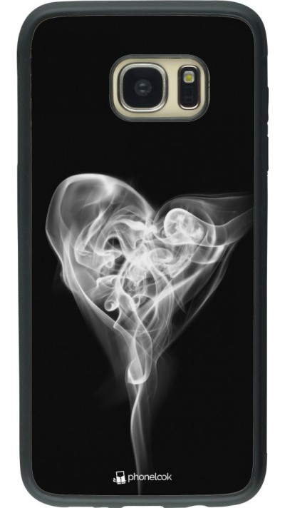 Hülle Samsung Galaxy S7 edge - Silikon schwarz Valentine 2022 Black Smoke