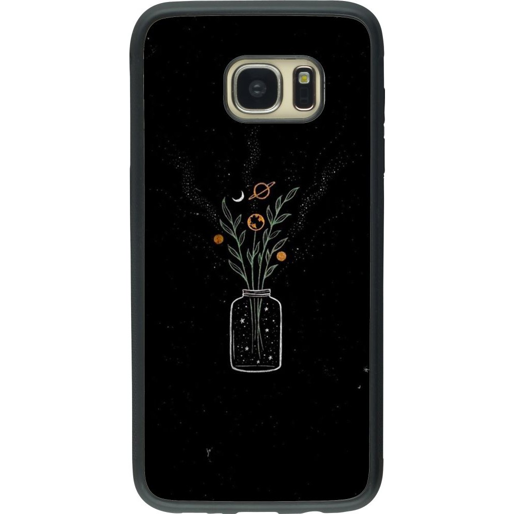 Coque Samsung Galaxy S7 edge - Silicone rigide noir Vase black