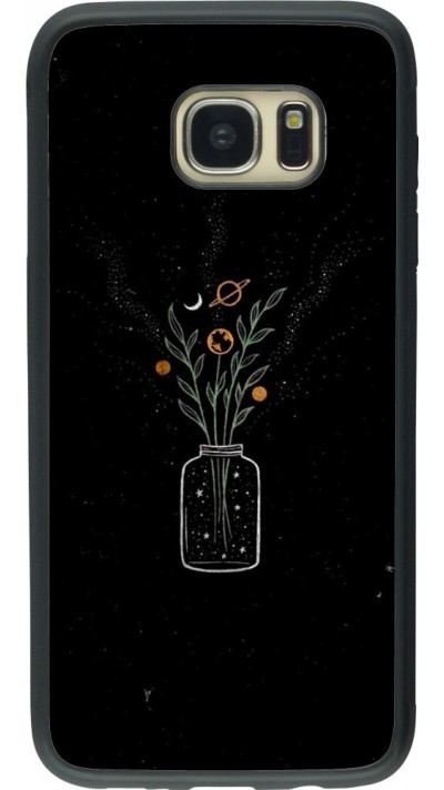 Coque Samsung Galaxy S7 edge - Silicone rigide noir Vase black