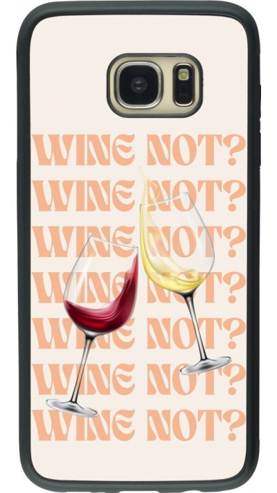 Samsung Galaxy S7 edge Case Hülle - Silikon schwarz Wine not