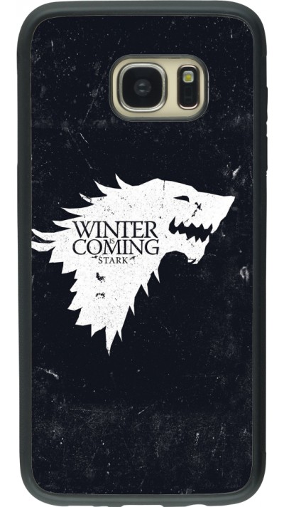 Samsung Galaxy S7 edge Case Hülle - Silikon schwarz Winter is coming Stark