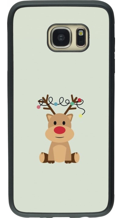 Coque Samsung Galaxy S7 edge - Silicone rigide noir Christmas 22 baby reindeer