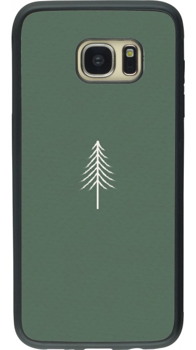 Samsung Galaxy S7 edge Case Hülle - Silikon schwarz Christmas 22 minimalist tree