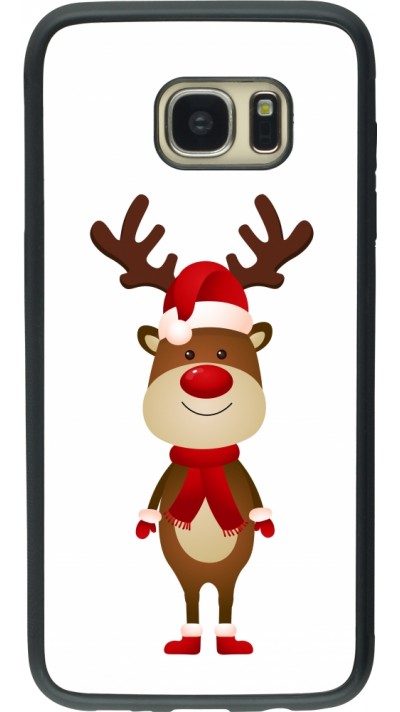 Coque Samsung Galaxy S7 edge - Silicone rigide noir Christmas 22 reindeer