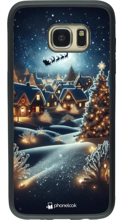 Coque Samsung Galaxy S7 edge - Silicone rigide noir Noël 2023 Christmas is Coming
