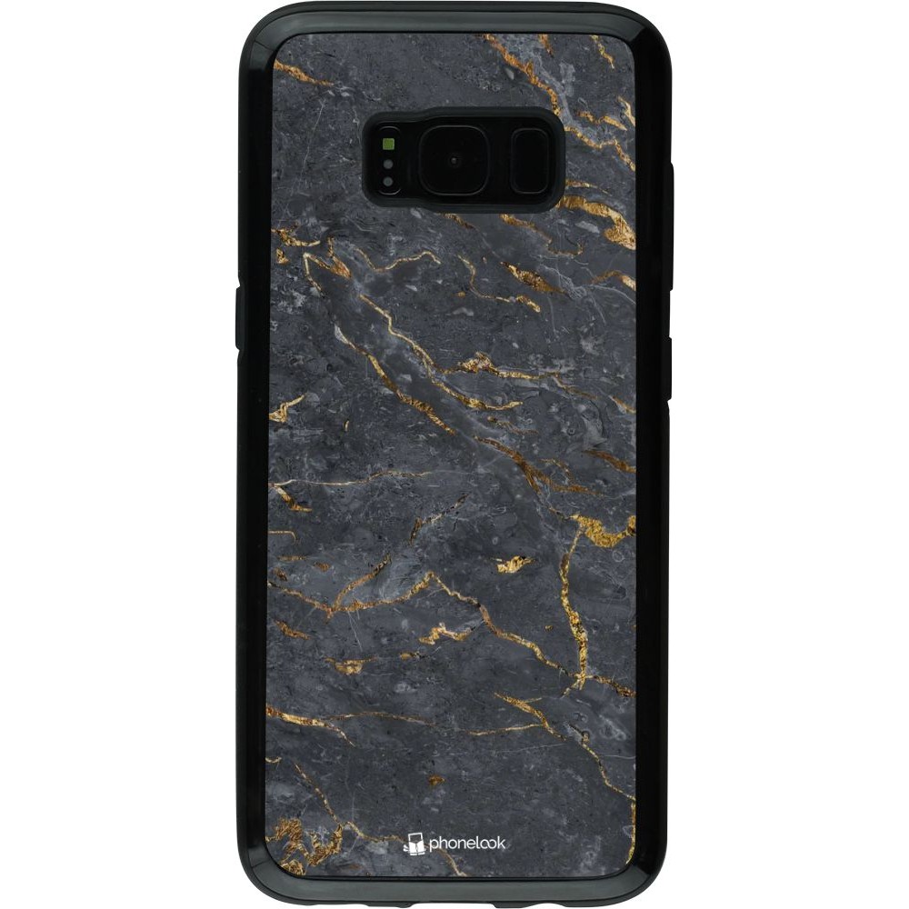 Coque Samsung Galaxy S8 - Hybrid Armor noir Grey Gold Marble