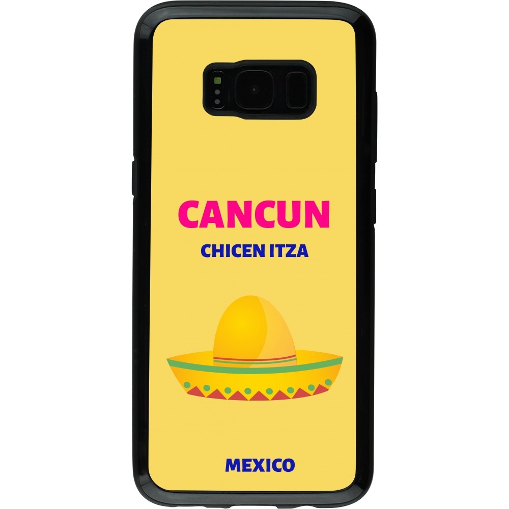 Samsung Galaxy S8 Case Hülle - Hybrid Armor schwarz Pop Summer Destination Cancun