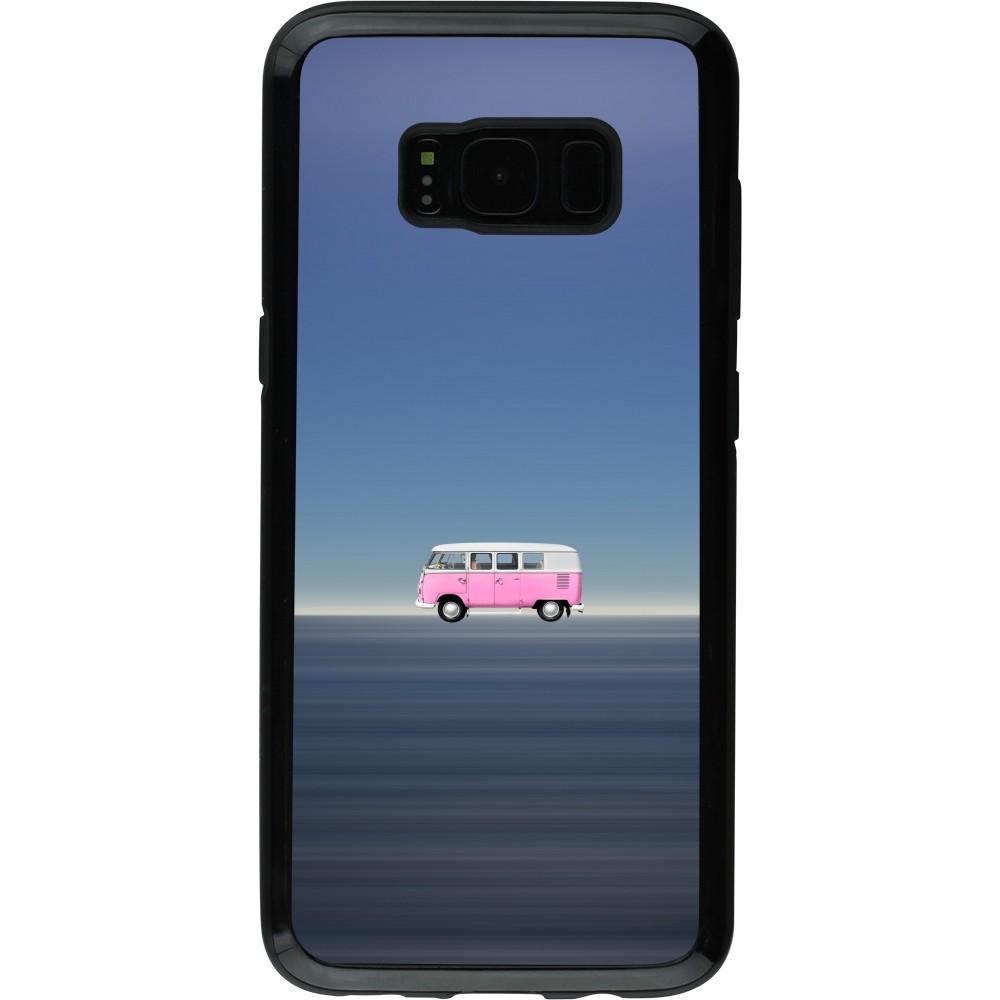 Samsung Galaxy S8 Case Hülle - Hybrid Armor schwarz Spring 23 pink bus