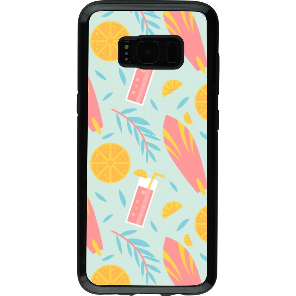 Samsung Galaxy S8 Case Hülle - Hybrid Armor schwarz Summer 2025 Pattern citron