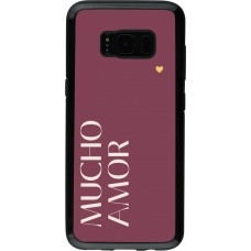 Samsung Galaxy S8 Case Hülle - Hybrid Armor schwarz Valentine 2024 mucho amor rosado