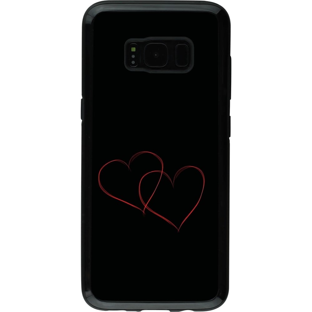 Coque Samsung Galaxy S8 - Hybrid Armor noir Valentine 2023 attached heart
