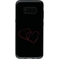 Coque Samsung Galaxy S8 - Hybrid Armor noir Valentine 2023 attached heart