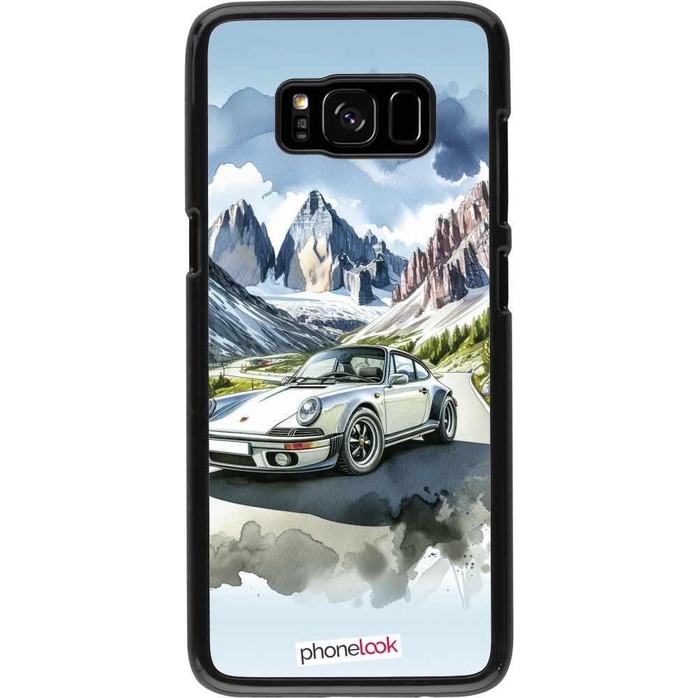 Samsung Galaxy S8 Case Hülle - Porsche 911 Berg Aquarell