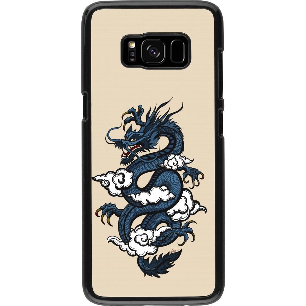Samsung Galaxy S8 Case Hülle - Blue Dragon Tattoo