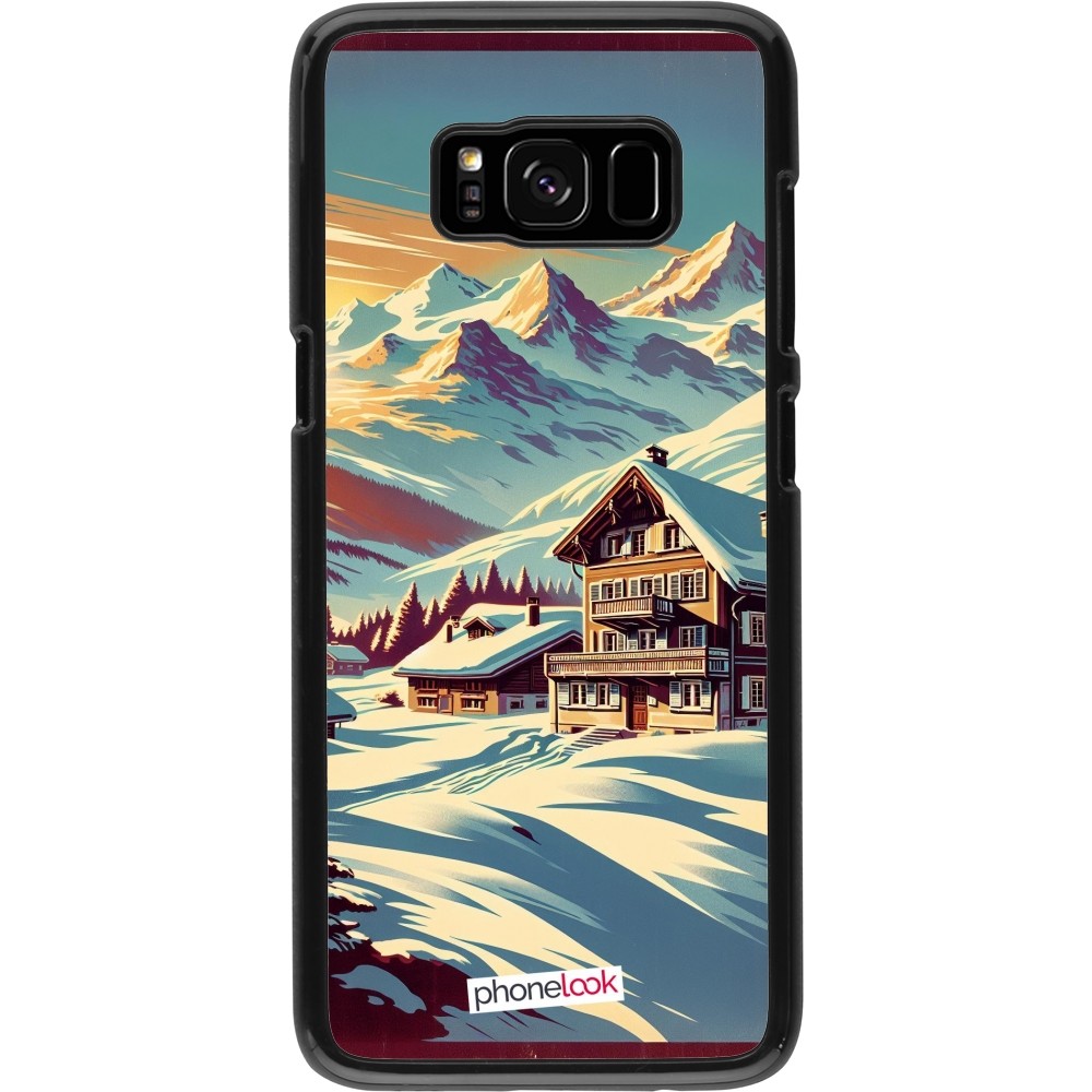 Samsung Galaxy S8 Case Hülle - Chalet Berg verschneit