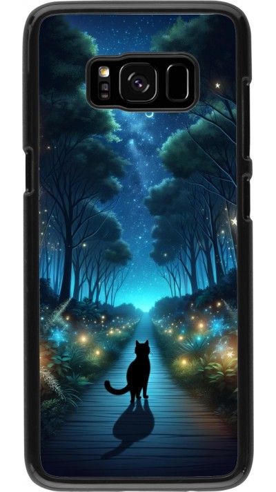 Coque Samsung Galaxy S8 - Chat noir promenade