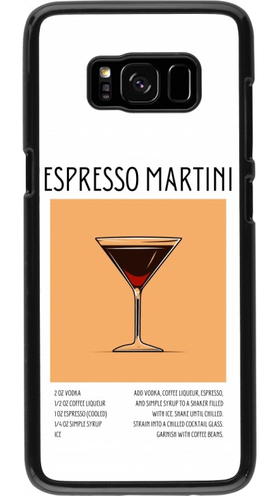Samsung Galaxy S8 Case Hülle - Cocktail Rezept Espresso Martini