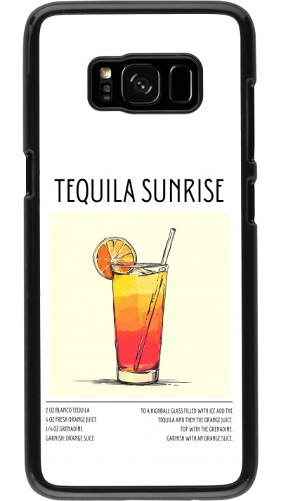 Samsung Galaxy S8 Case Hülle - Cocktail Rezept Tequila Sunrise