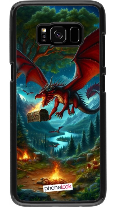 Samsung Galaxy S8 Case Hülle - Drache Fliegend Wald Schatz